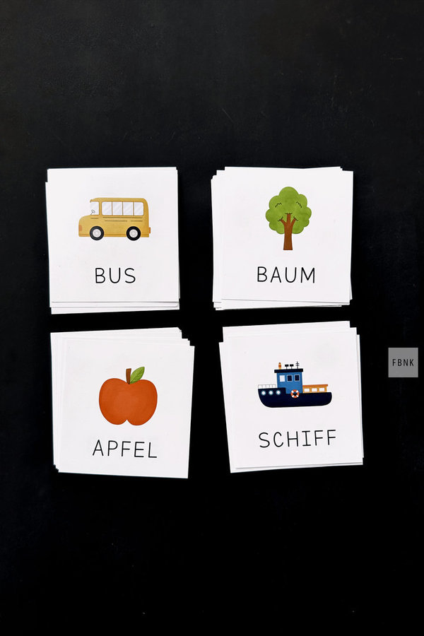 ABC-Buchstabenwürfel – Wortkarten